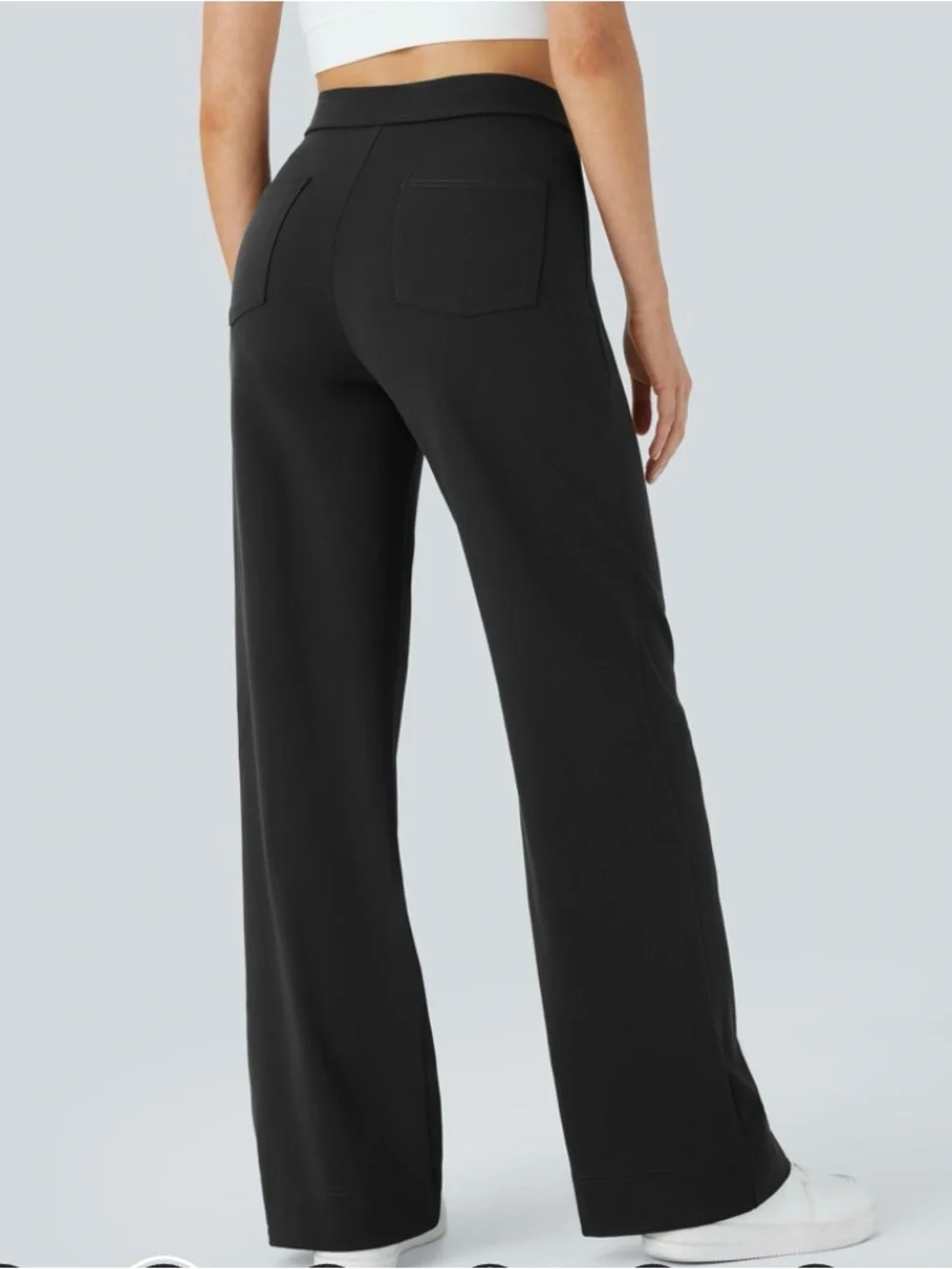 Day Stretch High Waisted Straight Leg casual pants Size L 32 in inseam NWT - Picture 2 of 9